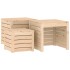 Set de cajas de jardín 3 piezas madera maciza de