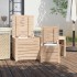 Set de cajas de jardín 3 piezas madera maciza de