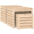 Set de cajas de jardín 3 piezas madera maciza de