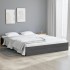 Estructura de cama madera maciza gris doble 135x190