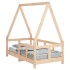 Estructura de cama para niños madera maciza de pino 70x140