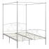 Estructura de cama con dosel metal blanco 160x200