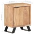 Mesita de noche madera maciza acacia borde natural 40x30x50