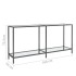 Mesa consola vidrio templado transparente 160x35x75,5