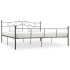 Estructura de cama de metal gris 180x200