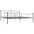 Estructura de cama de metal gris 180x200