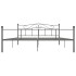 Estructura de cama de metal gris 180x200