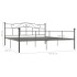 Estructura de cama de metal gris 180x200