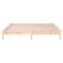 Estructura de cama con LED madera maciza gris 135x190