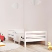 Estructura de cama madera maciza de pino blanco 90x190 cm