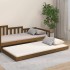 Estructura de cama madera maciza pino marrón miel 100x200