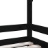 Estructura de cama para niños madera de pino negro 90x190