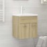 Mueble con lavabo madera de ingeniería roble