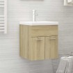 Mueble con lavabo madera de ingeniería roble Sonoma