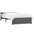 Estructura de cama individual madera maciza gris 75x190