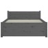 Estructura de cama individual madera maciza gris 75x190