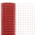 Alambrada de gallinero acero revestimiento PVC rojo 25x1,5