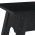 Mesa consola madera maciza de caoba negro 110x30x75