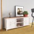 Mueble de TV hierro y madera maciza de abeto blanco