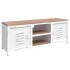 Mueble de TV hierro y madera maciza de abeto blanco