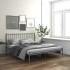 Estructura de cama de metal gris 140x200