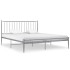 Estructura de cama de metal gris 140x200