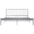 Estructura de cama de metal gris 140x200