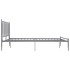 Estructura de cama de metal gris 140x200