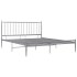 Estructura de cama de metal gris 140x200