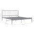 Estructura de cama de metal gris 140x200