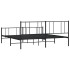 Estructura de cama cabecero y estribo metal negro 180x200