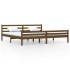 Estructura de cama madera maciza marrón miel 200x200