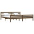 Estructura de cama madera maciza marrón miel 200x200