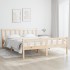 Estructura de cama madera maciza 150x200