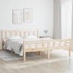 Estructura de cama madera maciza 150x200 cm