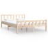 Estructura de cama madera maciza 150x200