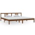 Estructura de cama madera maciza marrón miel 200x200