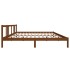 Estructura de cama madera maciza marrón miel 200x200