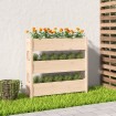 Jardinera de madera maciza de pino 112x25x104,5 cm