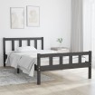 Estructura de cama madera maciza gris 100x200 cm