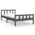 Estructura de cama madera maciza gris 100x200