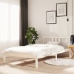 Estructura de cama madera maciza blanca 100x200 cm