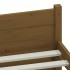 Estructura de cama madera maciza marrón miel 90x190