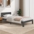 Estructura de cama madera maciza de pino gris 100x200