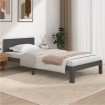 Estructura de cama madera maciza de pino gris 100x200 cm