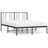 Estructura de cama con cabecero metal negro 135x190