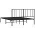 Estructura de cama con cabecero metal negro 135x190