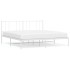 Estructura de cama de metal con cabecero blanco 193x203