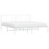 Estructura de cama de metal con cabecero blanco 193x203