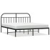 Estructura de cama con cabecero metal negro 183x213